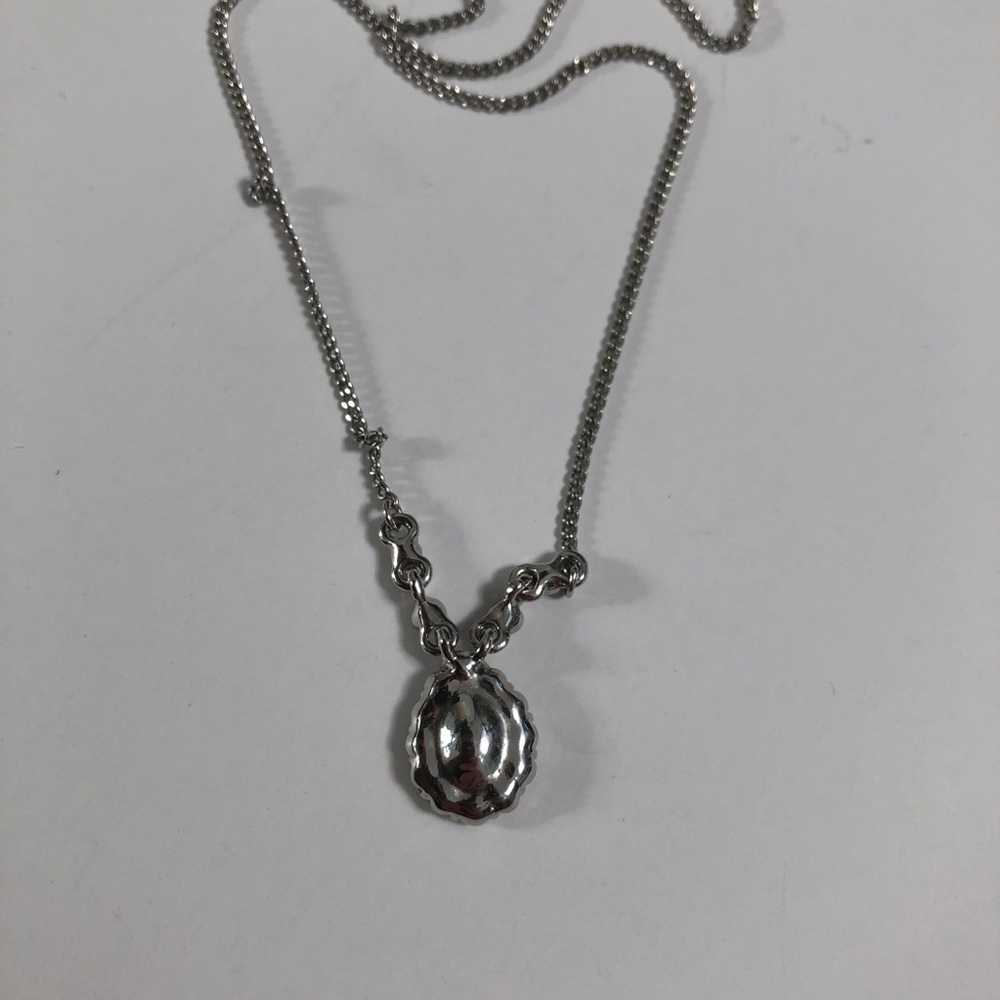 Givenchy Silver Toned, Crystal Pendant Necklace - Picture 5 of 6